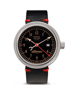 Men's 1919 Leather Black Dial Watch