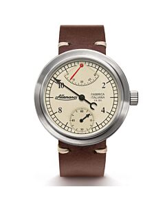 Men's 1919 MAN Leather White Dial Watch