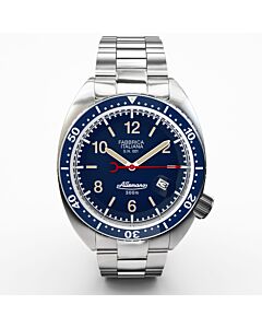 Men's 1973 SHARK Stainless Steel Blue Dial Watch