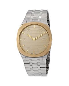 Men's 25H Stainless Steel Champagne Dial Watch