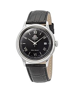 Men's 2nd Generation Bambino Leather Black Dial