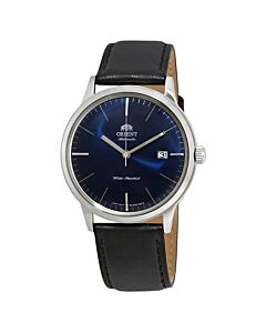 Men's 2nd Generation Bambino Leather Blue Dial