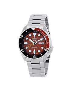 Men's 5 Sports Stainless Steel Brown Dial Watch
