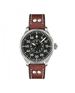 Men's Aachen Leather Black Dial Watch