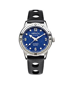 Men's Ac 14 Vegan Leather Blue Dial Watch