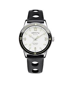 Men's Ac 14 Vegan Leather White Dial Watch