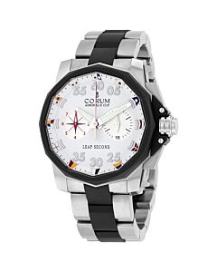 Men's Admiral's Cup Chronograph Titanium with Black Rubber Center White Dial Watch