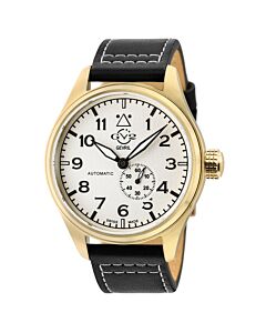 Men's Aeronautica Leather White Dial Watch