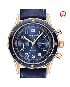 Men's Air Command Chronograph Leather Blue Dial Watch