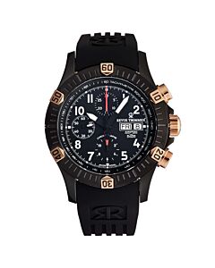 Men's Air Speed Chronograph Rubber Black Dial Watch