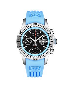 Men's Air speed Chronograph Rubber Black Dial Watch