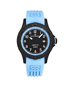 Men's Air speed Rubber Black and Blue Dial Watch