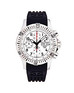 Men's Air Speed XL Chronograph Leather Silver Dial Watch