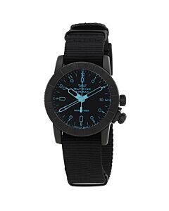 Men's Airman Contemporary Worldtimer Nylon Black Dial Watch
