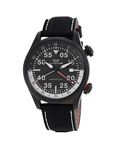 Men's Airpilot GMT 44 Fabric Black Dial Watch