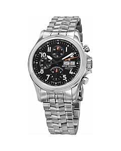 Men's Airspeed Pilot Chronograph Stainless Steel Black Dial