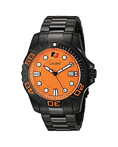 Men's Akron Stainless Steel Orange Dial Watch