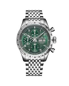 Men's Alexander 2 Chronograph Stainless Steel Green Dial Watch