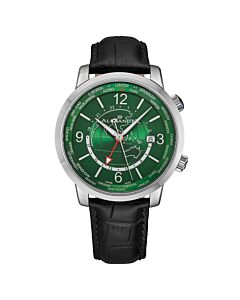 Men's Alexander 2 Genuine Leather Green Dial Watch