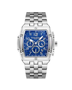 Men's Ambassador Chronograph Stainless Steel Blue Dial Watch
