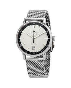 Men's American Classic Intra-Matic Stainless Steel (Milanese) White Dial Watch