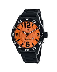 Men's Aqua One Silicone Orange Dial Watch