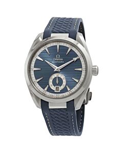 Men's Aqua Terra Rubber Blue Dial Watch
