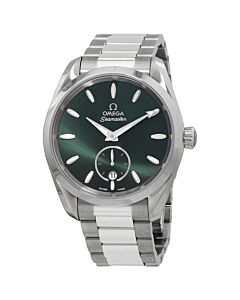 Men's Aqua Terra Stainless Steel Green Dial Watch