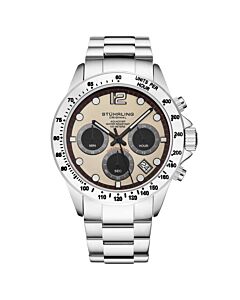 Men's Aquadiver Chronograph Stainless Steel Beige Dial Watch