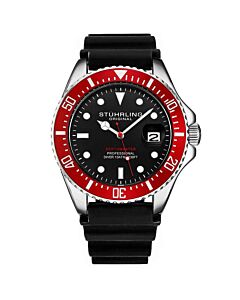 Men's Aquadiver Rubber Black Dial Watch