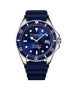 Men's Aquadiver Rubber Blue Dial Watch