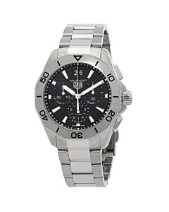 Men's Aquaracer Chronograph Stainless Steel Black Dial Watch