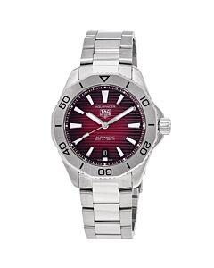 Men's Aquaracer Stainless Steel Red Dial Watch
