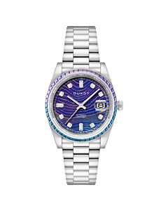 Men's Serenata Stainless Steel Purple Dial Watch