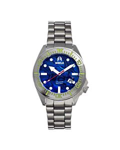 Men's Atlantis Stainless Steel Blue Dial Watch