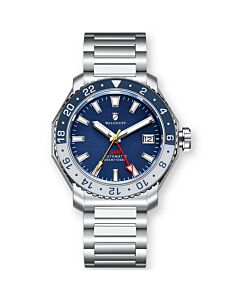 Men's Atlas GMT Stainless Steel Blue Dial Watch