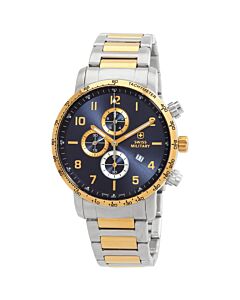 Men's Attitude Chronograph Stainless Steel Blue Dial Watch
