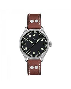 Men's Augsburg Leather Black Dial Watch