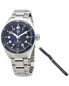 Men's Autavia Stainless Steel Smoky Blue Dial Watch