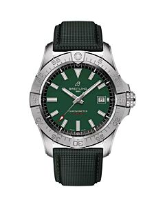 Men's Avenger Calfskin leather Green Dial Watch