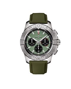 Men's Avenger Chronograph Calfskin leather Green Dial Watch