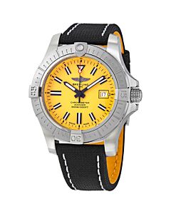 Men's Avenger Seawolf (Military) Leather Yellow Dial Watch