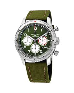 Men's Aviator 8 Chronograph Fabric Green Dial Watch