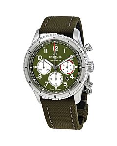 Men's Aviator 8 Curtiss Warhawk Chronograph Textile Military Green Dial Watch