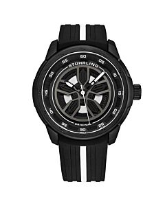 Men's Aviator Rubber Black Dial Watch