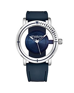Mens-Aviator-Silicone-Blue-Dial-Watch