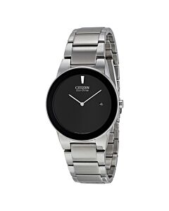 Men's Axiom Stainless Steel Black Dial Watch