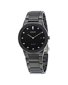 Men's Axiom Black Ion-plated Stainless Steel Black Dial