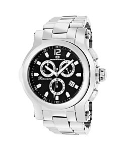 Men's Baccara XL Chronograph Stainless Steel Black Dial Watch