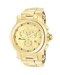 Men's Baccara XL Chronograph Stainless Steel Gold-tone Dial Watch